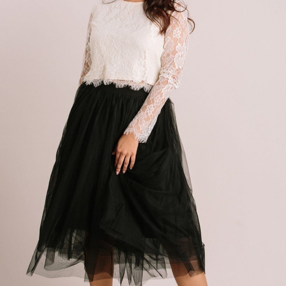 Black tulle skirt